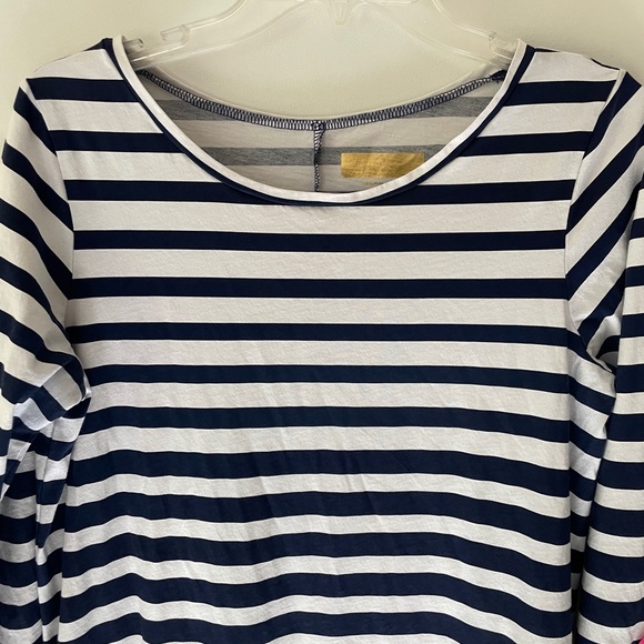 Lilly Pulitzer Navy White Punk Striped Linden A-Line Nautical Dress Sz L - Picture 4 of 10